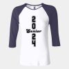 Ladies' Baby Rib Three-QuarterSleeve Contrast Raglan T-Shirt Thumbnail