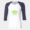 Ladies' Baby Rib Three-QuarterSleeve Contrast Raglan T-Shirt Thumbnail