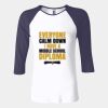 Ladies' Baby Rib Three-QuarterSleeve Contrast Raglan T-Shirt Thumbnail