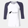 Ladies' Baby Rib Three-QuarterSleeve Contrast Raglan T-Shirt Thumbnail