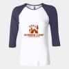 Ladies' Baby Rib Three-QuarterSleeve Contrast Raglan T-Shirt Thumbnail
