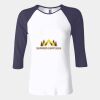 Ladies' Baby Rib Three-QuarterSleeve Contrast Raglan T-Shirt Thumbnail