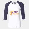 Ladies' Baby Rib Three-QuarterSleeve Contrast Raglan T-Shirt Thumbnail