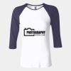 Ladies' Baby Rib Three-QuarterSleeve Contrast Raglan T-Shirt Thumbnail