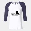 Ladies' Baby Rib Three-QuarterSleeve Contrast Raglan T-Shirt Thumbnail