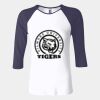 Ladies' Baby Rib Three-QuarterSleeve Contrast Raglan T-Shirt Thumbnail
