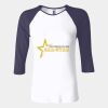 Ladies' Baby Rib Three-QuarterSleeve Contrast Raglan T-Shirt Thumbnail