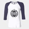 Ladies' Baby Rib Three-QuarterSleeve Contrast Raglan T-Shirt Thumbnail
