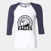 Ladies' Baby Rib Three-QuarterSleeve Contrast Raglan T-Shirt Thumbnail