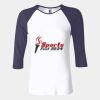 Ladies' Baby Rib Three-QuarterSleeve Contrast Raglan T-Shirt Thumbnail
