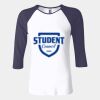 Ladies' Baby Rib Three-QuarterSleeve Contrast Raglan T-Shirt Thumbnail