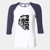 Ladies' Baby Rib Three-QuarterSleeve Contrast Raglan T-Shirt Thumbnail