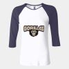 Ladies' Baby Rib Three-QuarterSleeve Contrast Raglan T-Shirt Thumbnail