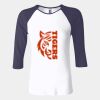 Ladies' Baby Rib Three-QuarterSleeve Contrast Raglan T-Shirt Thumbnail