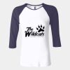 Ladies' Baby Rib Three-QuarterSleeve Contrast Raglan T-Shirt Thumbnail
