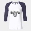 Ladies' Baby Rib Three-QuarterSleeve Contrast Raglan T-Shirt Thumbnail