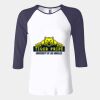 Ladies' Baby Rib Three-QuarterSleeve Contrast Raglan T-Shirt Thumbnail