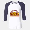 Ladies' Baby Rib Three-QuarterSleeve Contrast Raglan T-Shirt Thumbnail