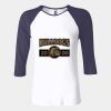 Ladies' Baby Rib Three-QuarterSleeve Contrast Raglan T-Shirt Thumbnail