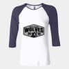 Ladies' Baby Rib Three-QuarterSleeve Contrast Raglan T-Shirt Thumbnail