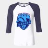 Ladies' Baby Rib Three-QuarterSleeve Contrast Raglan T-Shirt Thumbnail