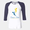 Ladies' Baby Rib Three-QuarterSleeve Contrast Raglan T-Shirt Thumbnail