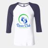 Ladies' Baby Rib Three-QuarterSleeve Contrast Raglan T-Shirt Thumbnail