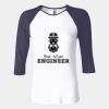 Ladies' Baby Rib Three-QuarterSleeve Contrast Raglan T-Shirt Thumbnail