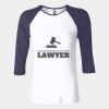 Ladies' Baby Rib Three-QuarterSleeve Contrast Raglan T-Shirt Thumbnail