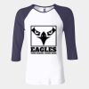 Ladies' Baby Rib Three-QuarterSleeve Contrast Raglan T-Shirt Thumbnail
