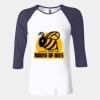 Ladies' Baby Rib Three-QuarterSleeve Contrast Raglan T-Shirt Thumbnail