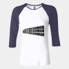 Ladies' Baby Rib Three-QuarterSleeve Contrast Raglan T-Shirt Thumbnail