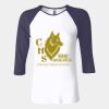 Ladies' Baby Rib Three-QuarterSleeve Contrast Raglan T-Shirt Thumbnail