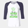 Ladies' Baby Rib Three-QuarterSleeve Contrast Raglan T-Shirt Thumbnail