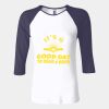 Ladies' Baby Rib Three-QuarterSleeve Contrast Raglan T-Shirt Thumbnail