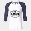 Ladies' Baby Rib Three-QuarterSleeve Contrast Raglan T-Shirt Thumbnail