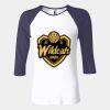 Ladies' Baby Rib Three-QuarterSleeve Contrast Raglan T-Shirt Thumbnail