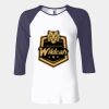Ladies' Baby Rib Three-QuarterSleeve Contrast Raglan T-Shirt Thumbnail