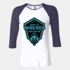 Ladies' Baby Rib Three-QuarterSleeve Contrast Raglan T-Shirt Thumbnail