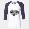 Ladies' Baby Rib Three-QuarterSleeve Contrast Raglan T-Shirt Thumbnail