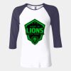 Ladies' Baby Rib Three-QuarterSleeve Contrast Raglan T-Shirt Thumbnail