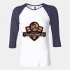 Ladies' Baby Rib Three-QuarterSleeve Contrast Raglan T-Shirt Thumbnail