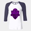 Ladies' Baby Rib Three-QuarterSleeve Contrast Raglan T-Shirt Thumbnail