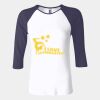 Ladies' Baby Rib Three-QuarterSleeve Contrast Raglan T-Shirt Thumbnail