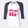 Ladies' Baby Rib Three-QuarterSleeve Contrast Raglan T-Shirt Thumbnail