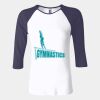 Ladies' Baby Rib Three-QuarterSleeve Contrast Raglan T-Shirt Thumbnail