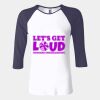 Ladies' Baby Rib Three-QuarterSleeve Contrast Raglan T-Shirt Thumbnail