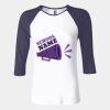 Ladies' Baby Rib Three-QuarterSleeve Contrast Raglan T-Shirt Thumbnail