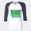 Ladies' Baby Rib Three-QuarterSleeve Contrast Raglan T-Shirt Thumbnail