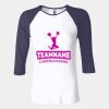 Ladies' Baby Rib Three-QuarterSleeve Contrast Raglan T-Shirt Thumbnail